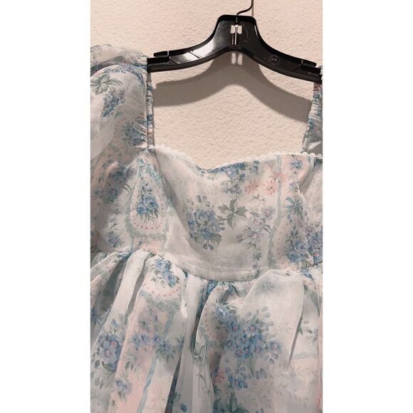 Selkie The Puff Mini Dress floral Print XS - Picture 8 of 13